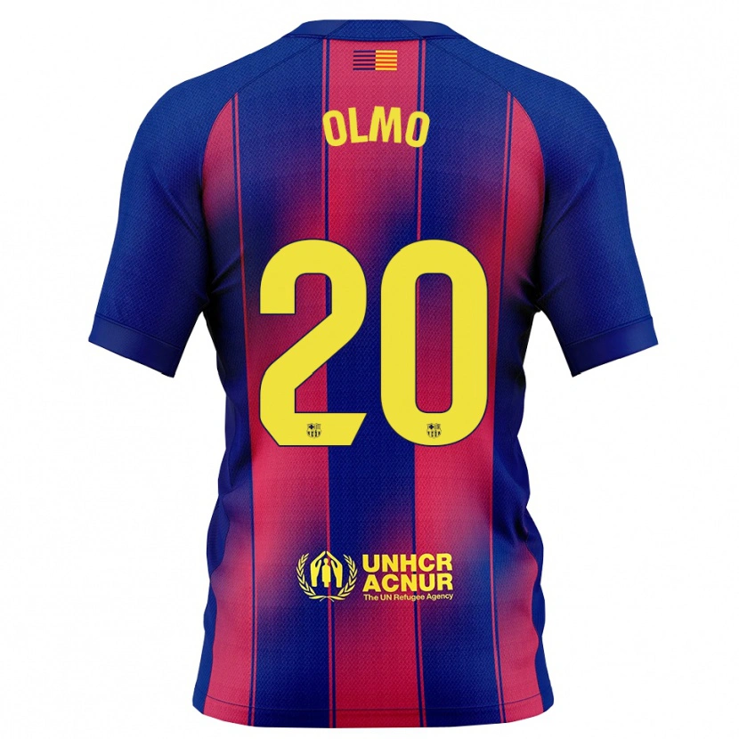 Danxen Damen Dani Olmo #20 Blau Rot Heimtrikot Trikot 2025/26 T-Shirt Österreich