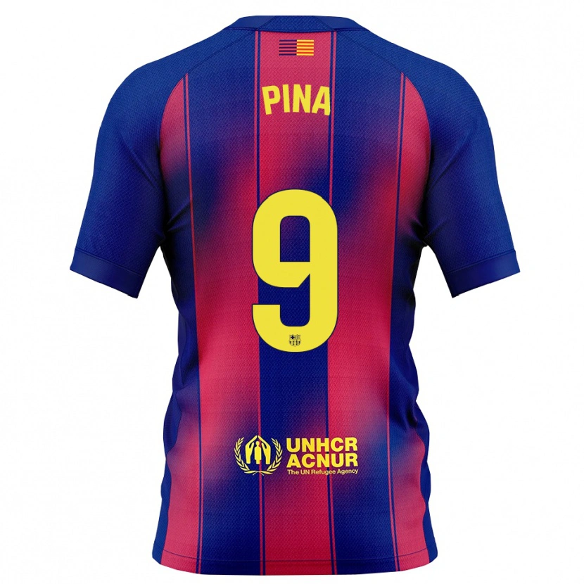 Danxen Damen Claudia Pina Medina #9 Blau Rot Heimtrikot Trikot 2025/26 T-Shirt Österreich