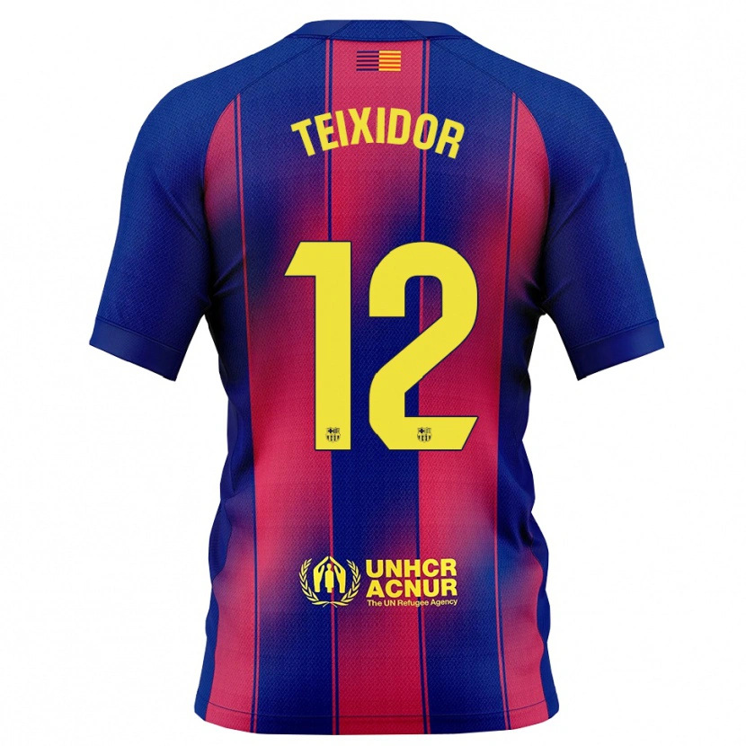 Danxen Damen Nil Teixidor #12 Blau Rot Heimtrikot Trikot 2025/26 T-Shirt Österreich