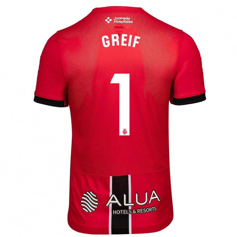 Danxen Damen Dominik Greif #1 Rot Schwarz Heimtrikot Trikot 2025/26 T-Shirt Österreich
