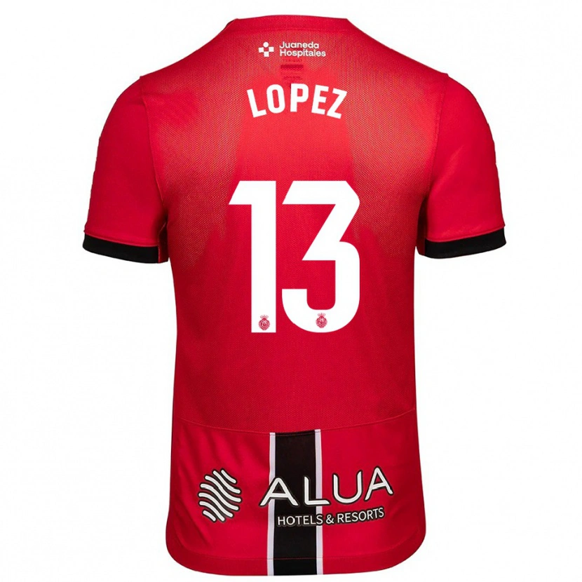 Danxen Damen Iván López #13 Rot Schwarz Heimtrikot Trikot 2025/26 T-Shirt Österreich