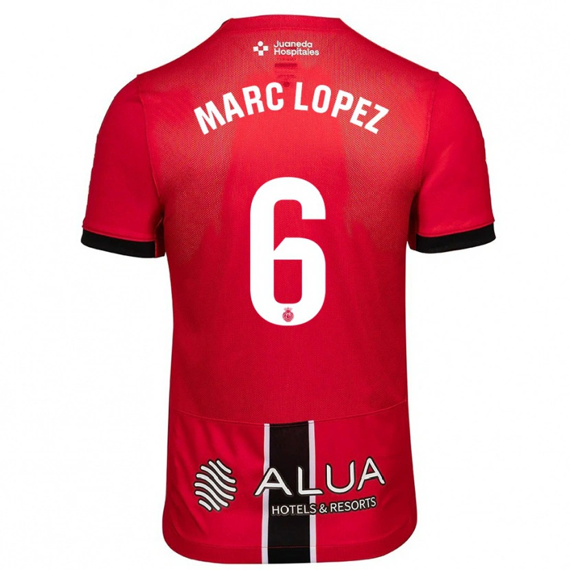Danxen Damen Marc López #6 Rot Schwarz Heimtrikot Trikot 2025/26 T-Shirt Österreich