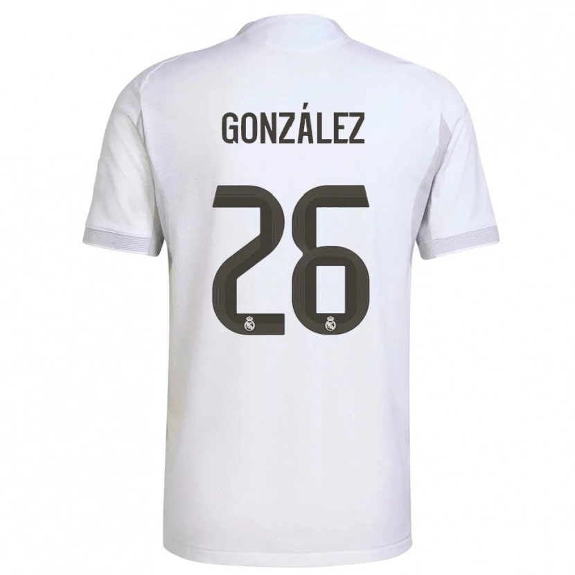 Danxen Damen Fran González #26 Weiß Gelb Heimtrikot Trikot 2025/26 T-Shirt Österreich