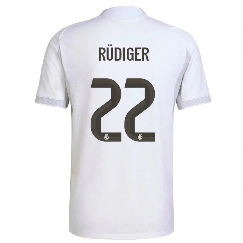 Danxen Damen Antonio Rüdiger #22 Weiß Gelb Heimtrikot Trikot 2025/26 T-Shirt Österreich