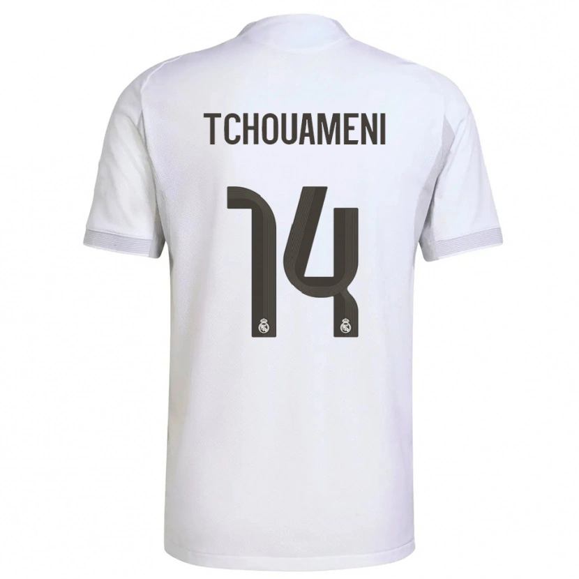 Danxen Damen Aurélien Tchouaméni #14 Weiß Gelb Heimtrikot Trikot 2025/26 T-Shirt Österreich