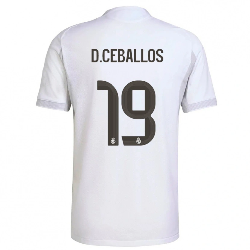 Danxen Damen Dani Ceballos #19 Weiß Gelb Heimtrikot Trikot 2025/26 T-Shirt Österreich