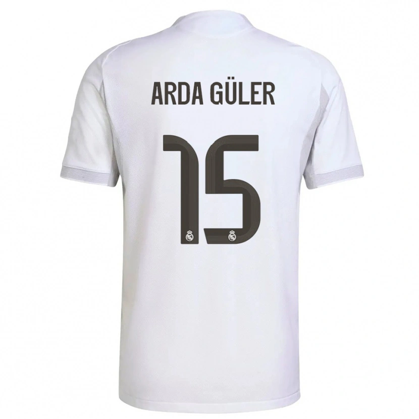 Danxen Damen Arda Güler #15 Weiß Gelb Heimtrikot Trikot 2025/26 T-Shirt Österreich