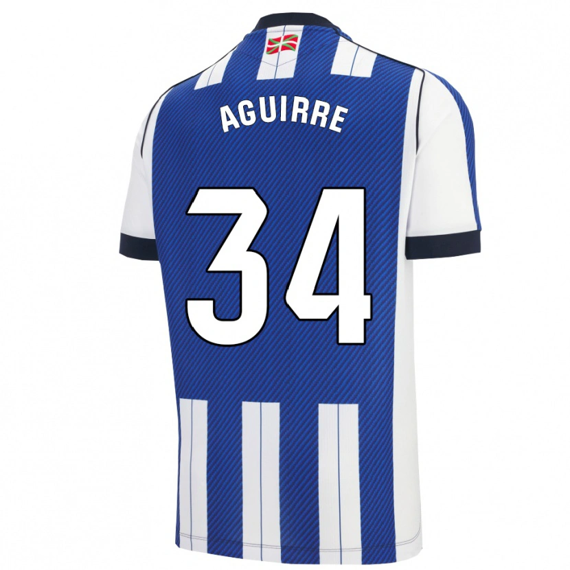 Danxen Damen Ibai Aguirre #34 Blau Weiß Heimtrikot Trikot 2025/26 T-Shirt Österreich