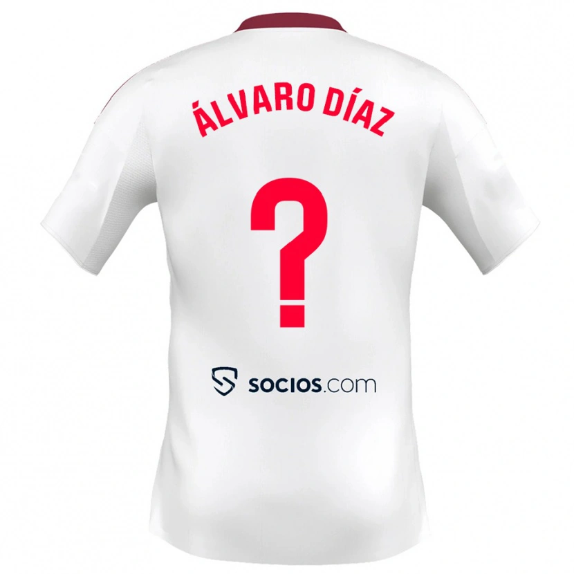 Danxen Damen Álvaro Díaz #0 Weiß Rot Heimtrikot Trikot 2025/26 T-Shirt Österreich