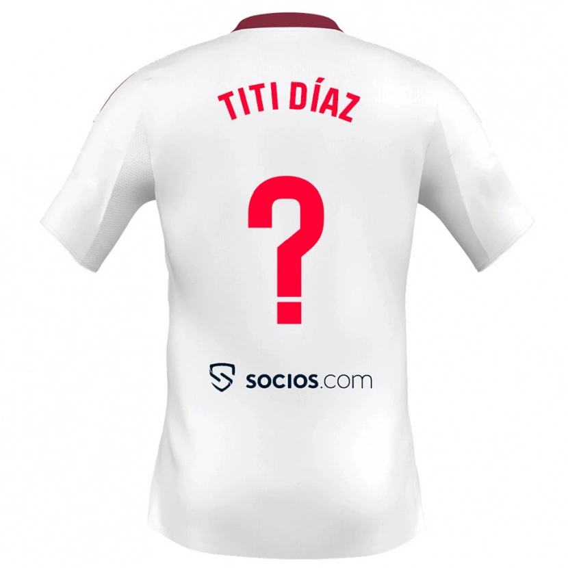 Danxen Damen Titi Díaz #0 Weiß Rot Heimtrikot Trikot 2025/26 T-Shirt Österreich