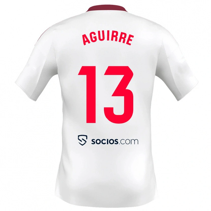 Danxen Damen Yolanda Aguirre #13 Weiß Rot Heimtrikot Trikot 2025/26 T-Shirt Österreich