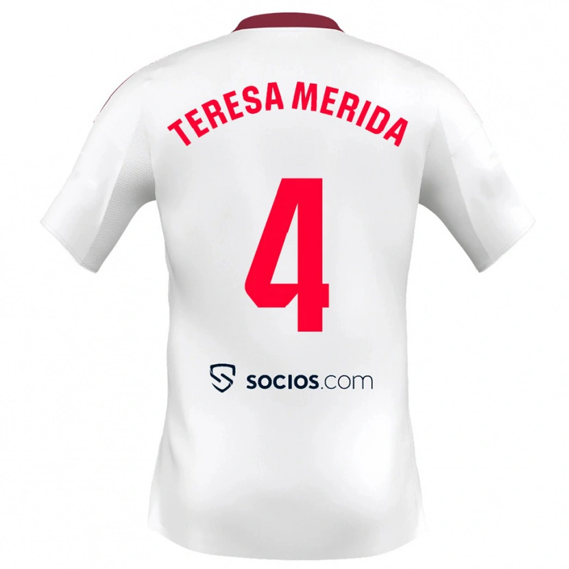 Danxen Damen Teresa Merida #4 Weiß Rot Heimtrikot Trikot 2025/26 T-Shirt Österreich