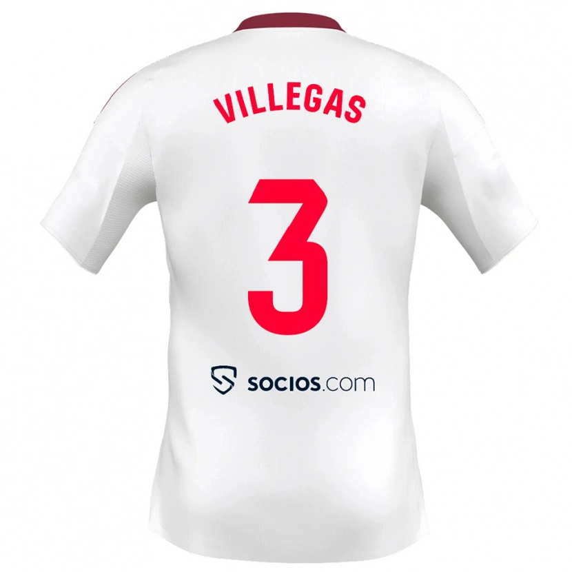 Danxen Damen Juancho Villegas #3 Weiß Rot Heimtrikot Trikot 2025/26 T-Shirt Österreich