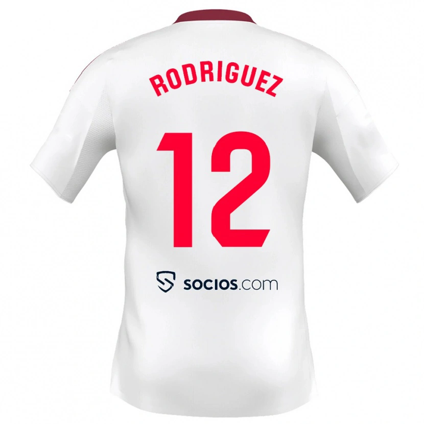 Danxen Damen Lucía María Rodríguez Herrero #12 Weiß Rot Heimtrikot Trikot 2025/26 T-Shirt Österreich