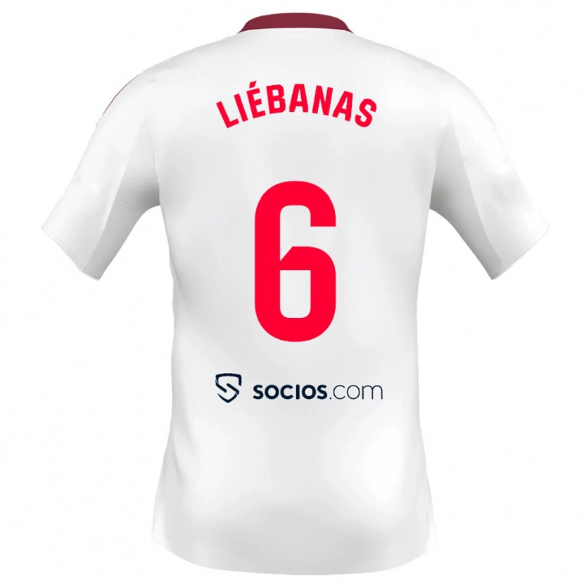 Danxen Damen José Manuel Liébanas #6 Weiß Rot Heimtrikot Trikot 2025/26 T-Shirt Österreich