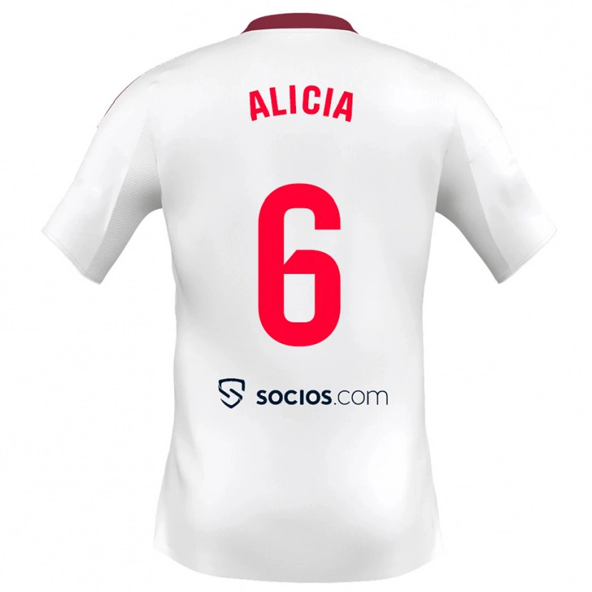 Danxen Damen Alicia Redondo González #6 Weiß Rot Heimtrikot Trikot 2025/26 T-Shirt Österreich