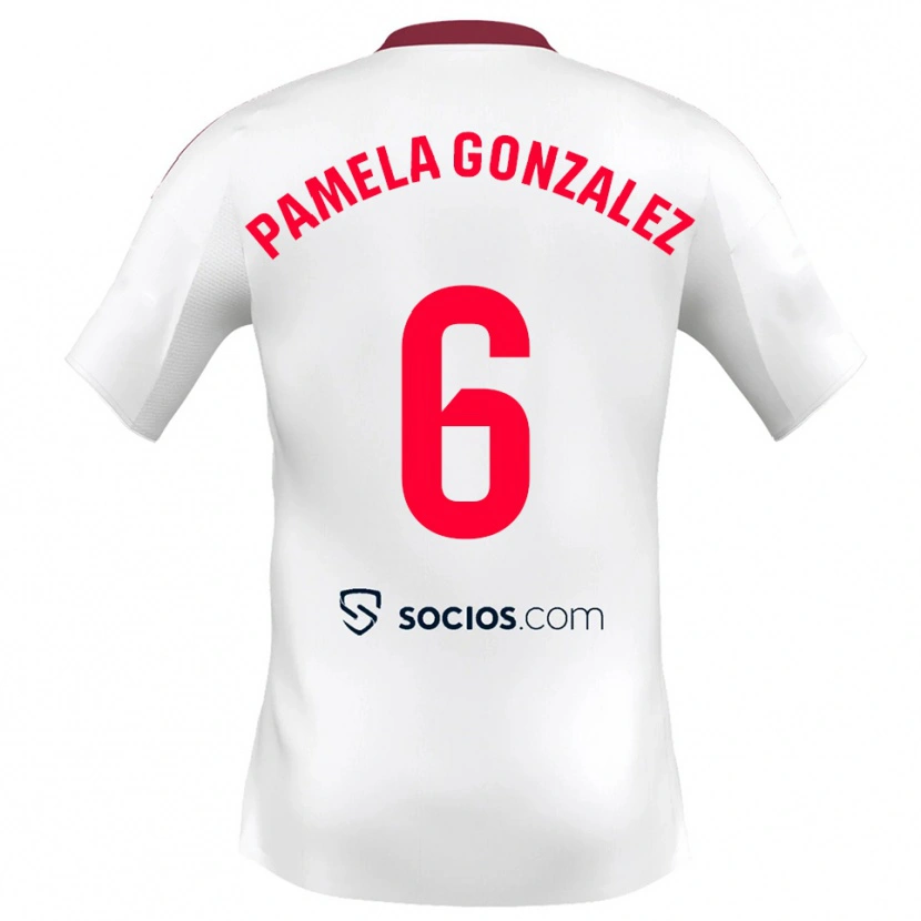 Danxen Damen Cinthia Pamela González Medina #6 Weiß Rot Heimtrikot Trikot 2025/26 T-Shirt Österreich