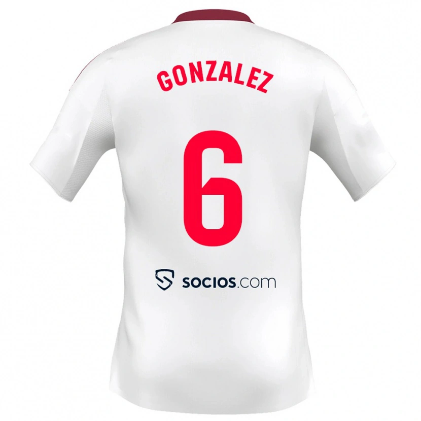 Danxen Damen Pamela González #6 Weiß Rot Heimtrikot Trikot 2025/26 T-Shirt Österreich