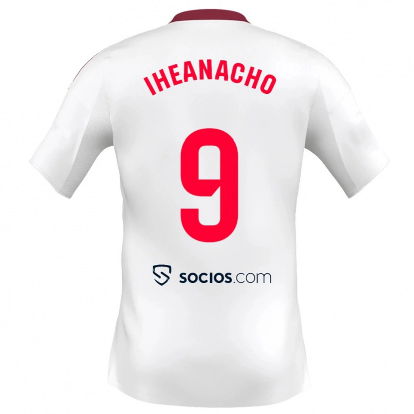 Danxen Damen Kelechi Iheanacho #9 Weiß Rot Heimtrikot Trikot 2025/26 T-Shirt Österreich