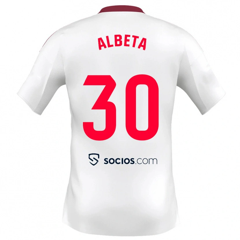 Danxen Damen Alba María López Montiel #30 Weiß Rot Heimtrikot Trikot 2025/26 T-Shirt Österreich