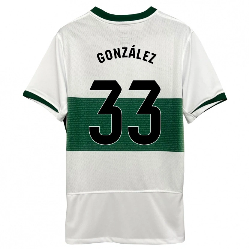 Danxen Damen Nico González #33 Weiß Grün Heimtrikot Trikot 2025/26 T-Shirt Österreich
