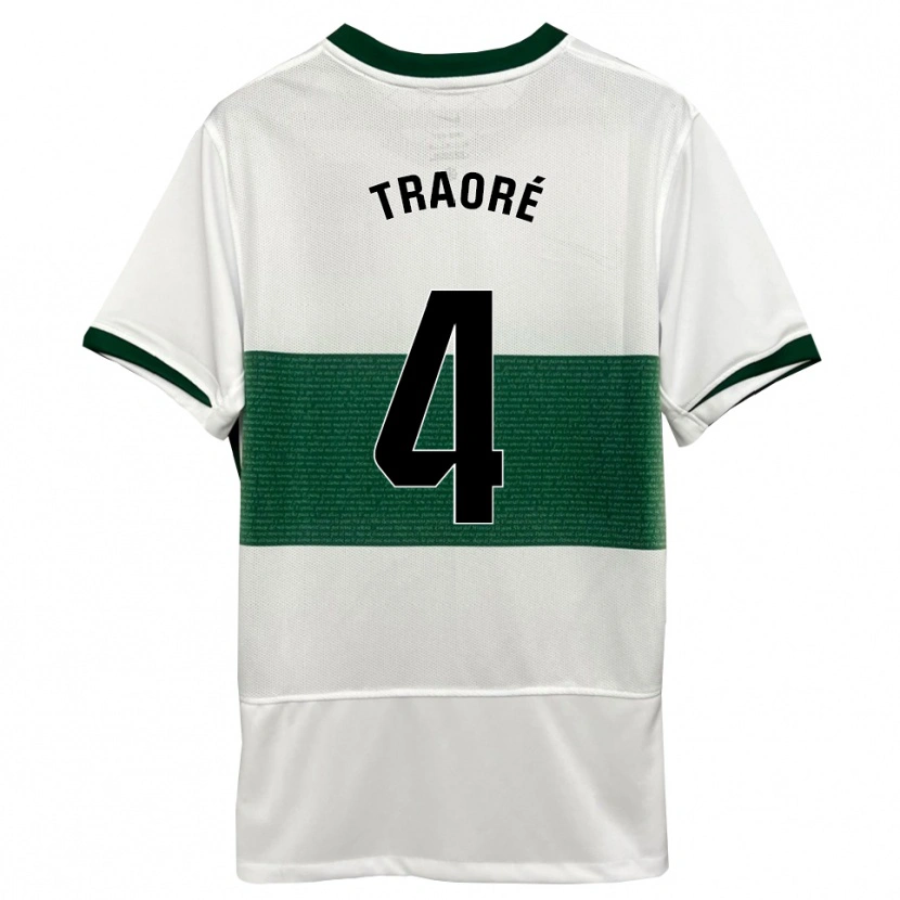 Danxen Damen Bakary Traoré #4 Weiß Grün Heimtrikot Trikot 2025/26 T-Shirt Österreich