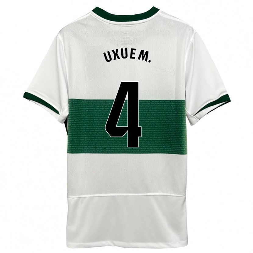 Danxen Damen Uxue Mendia Fernández #4 Weiß Grün Heimtrikot Trikot 2025/26 T-Shirt Österreich