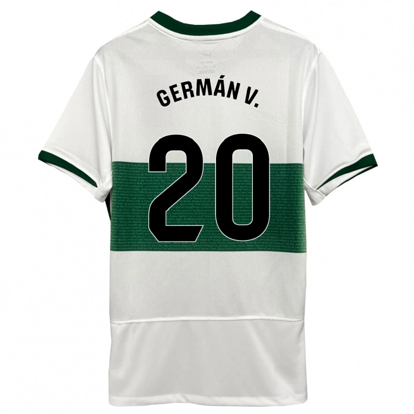 Danxen Damen Germán Valera #20 Weiß Grün Heimtrikot Trikot 2025/26 T-Shirt Österreich