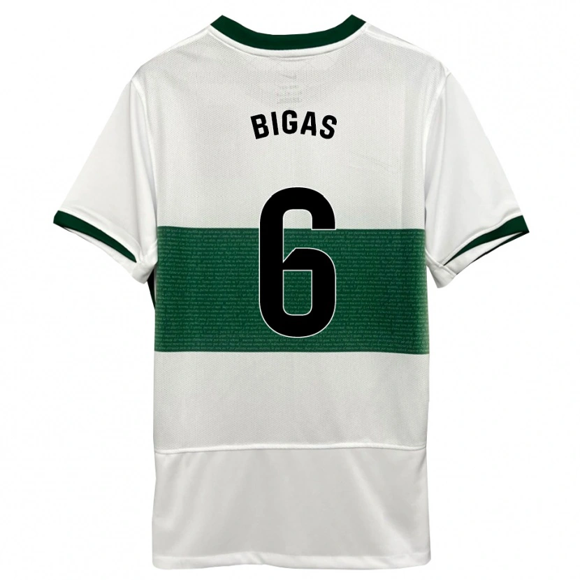 Danxen Damen Pedro Bigas #6 Weiß Grün Heimtrikot Trikot 2025/26 T-Shirt Österreich