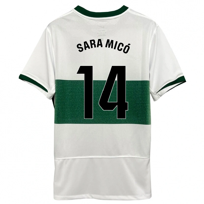 Danxen Damen Sara Micó Soler #14 Weiß Grün Heimtrikot Trikot 2025/26 T-Shirt Österreich