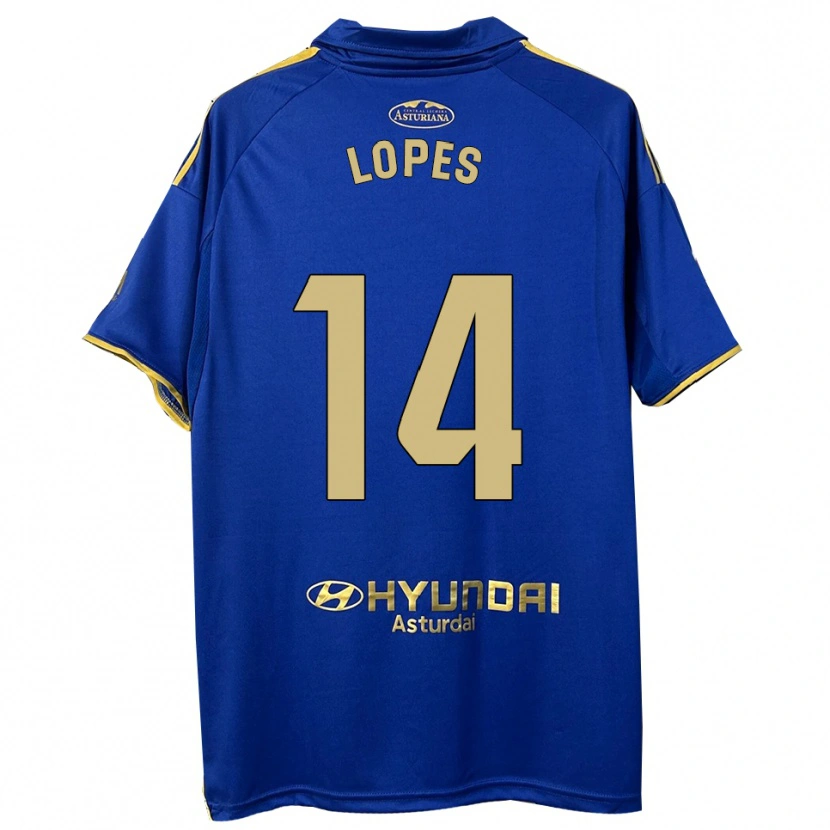 Danxen Damen Adrián Lopes #14 Blau Gold Heimtrikot Trikot 2025/26 T-Shirt Österreich