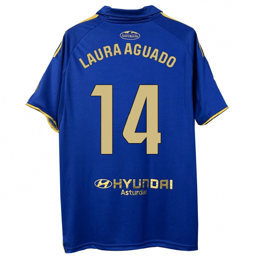 Danxen Damen Laura Aguado #14 Blau Gold Heimtrikot Trikot 2025/26 T-Shirt Österreich
