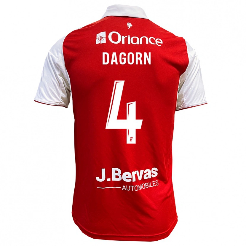 Danxen Damen Maxime Dagorn #4 Rot Weiß Heimtrikot Trikot 2025/26 T-Shirt Österreich