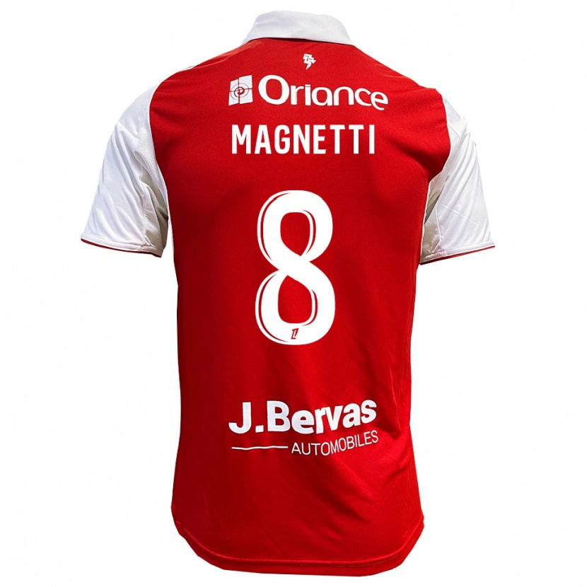 Danxen Damen Hugo Magnetti #8 Rot Weiß Heimtrikot Trikot 2025/26 T-Shirt Österreich