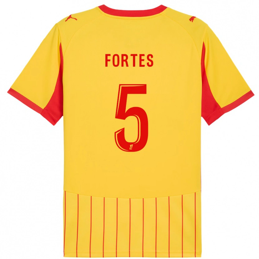 Danxen Damen Steven Fortes #5 Gelb Rot Heimtrikot Trikot 2025/26 T-Shirt Österreich