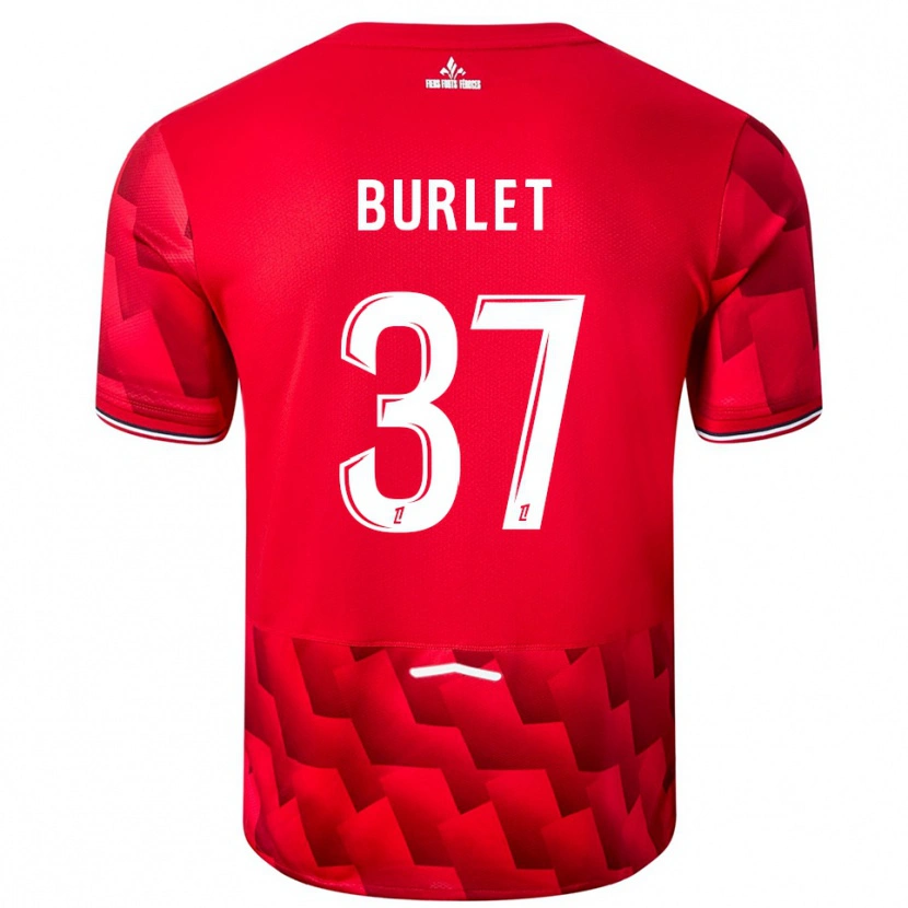 Danxen Damen Vincent Burlet #37 Rot Weiß Heimtrikot Trikot 2025/26 T-Shirt Österreich