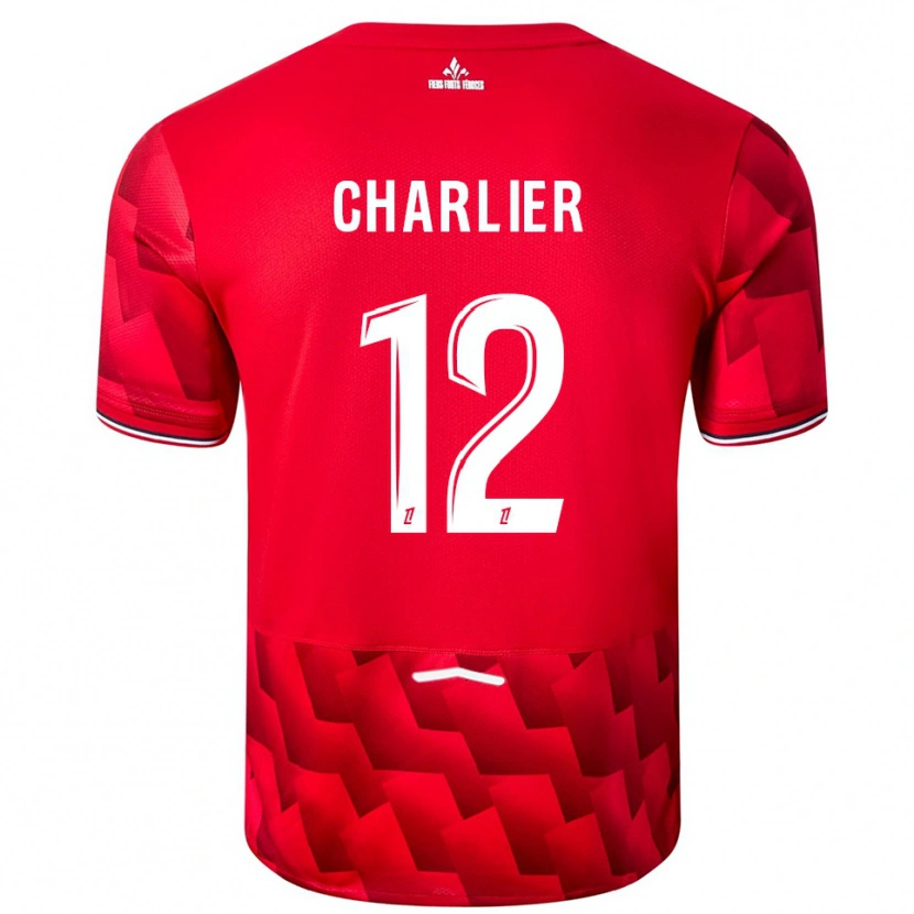 Danxen Damen Amaury Charlier #12 Rot Weiß Heimtrikot Trikot 2025/26 T-Shirt Österreich