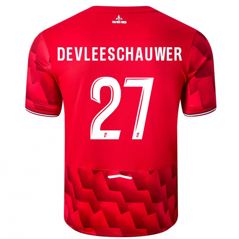 Danxen Damen Gwenaëlle Devleeschauwer #27 Rot Weiß Heimtrikot Trikot 2025/26 T-Shirt Österreich