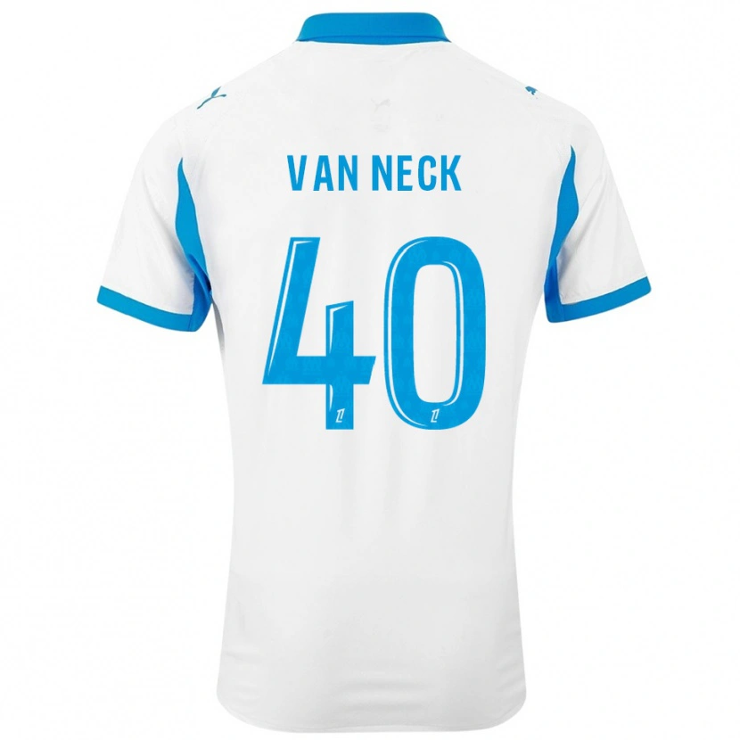 Danxen Damen Jelle Van Neck #40 Weiß Himmelblau Heimtrikot Trikot 2025/26 T-Shirt Österreich