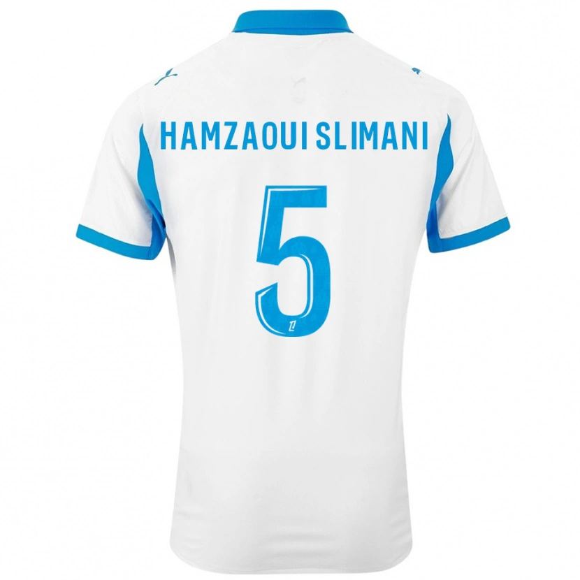 Danxen Damen Hilan Hamzaoui Slimani #5 Weiß Himmelblau Heimtrikot Trikot 2025/26 T-Shirt Österreich