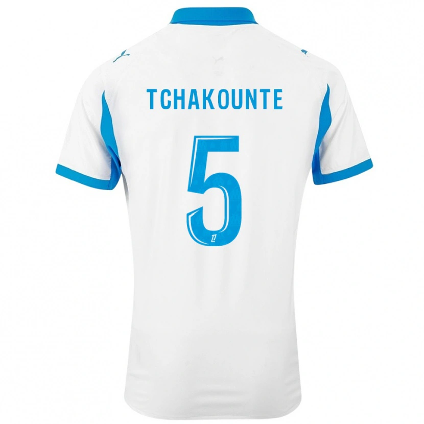 Danxen Damen Annaëlle Tchakounté #5 Weiß Himmelblau Heimtrikot Trikot 2025/26 T-Shirt Österreich