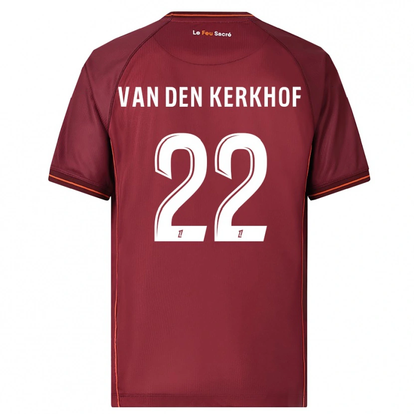 Danxen Damen Kevin Van Den Kerkhof #22 Burgunderrot Weiß Heimtrikot Trikot 2025/26 T-Shirt Österreich