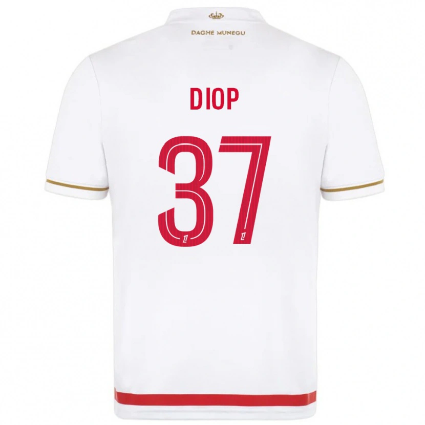 Danxen Damen Edan Diop #37 Rot Weiß Heimtrikot Trikot 2025/26 T-Shirt Österreich