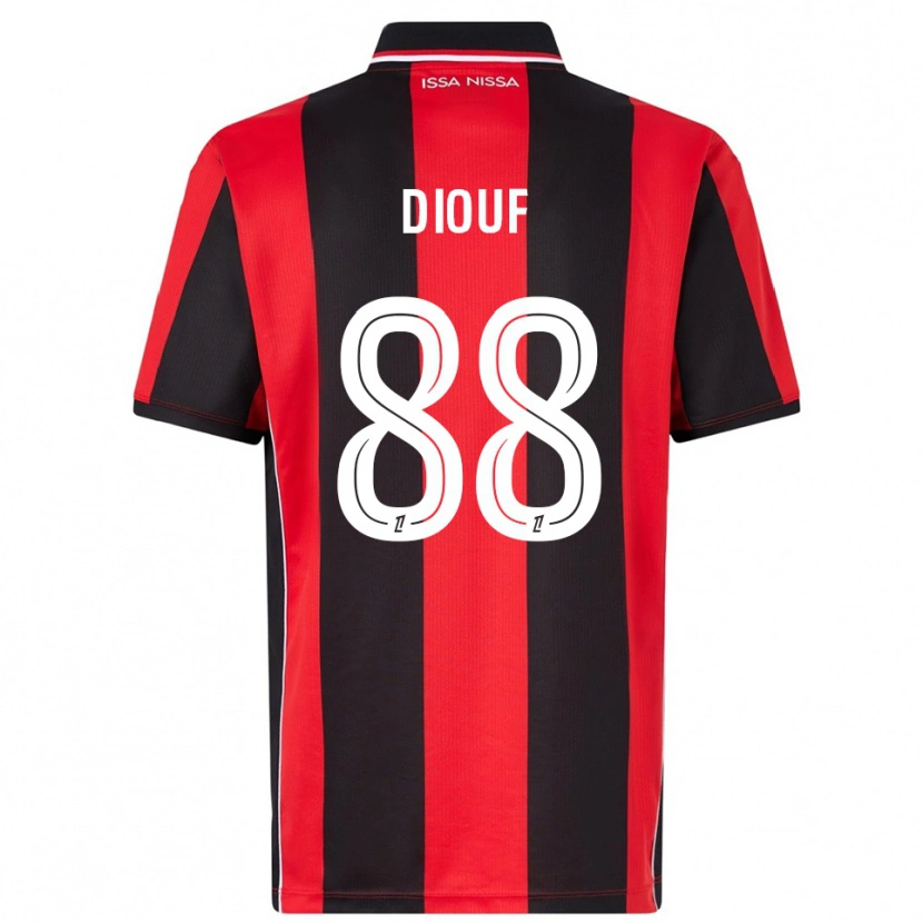 Danxen Damen Yehvann Diouf #88 Rot Schwarz Heimtrikot Trikot 2025/26 T-Shirt Österreich