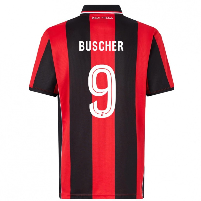 Danxen Damen Mickaël Buscher #9 Rot Schwarz Heimtrikot Trikot 2025/26 T-Shirt Österreich