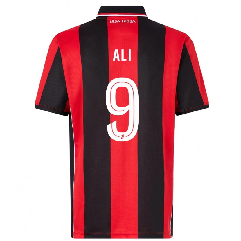 Danxen Damen Kéfren Ali #9 Rot Schwarz Heimtrikot Trikot 2025/26 T-Shirt Österreich