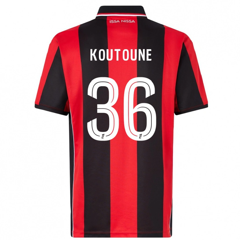 Danxen Damen Hamza Koutoune #36 Rot Schwarz Heimtrikot Trikot 2025/26 T-Shirt Österreich