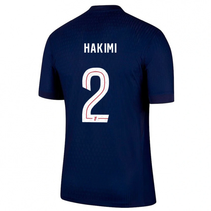 Danxen Damen Achraf Hakimi #2 Marine Rot Heimtrikot Trikot 2025/26 T-Shirt Österreich