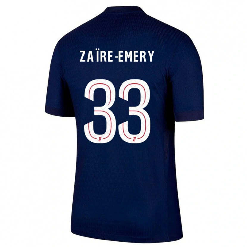 Danxen Damen Warren Zaïre-Emery #33 Marine Rot Heimtrikot Trikot 2025/26 T-Shirt Österreich