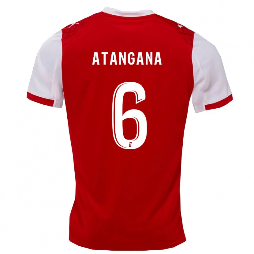 Danxen Damen Valentin Atangana #6 Rot Weiß Heimtrikot Trikot 2025/26 T-Shirt Österreich